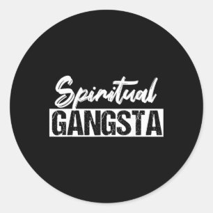 Sticker Rond Nouvel Âge Spirituel Spiritualité Yoga Gangster Éc