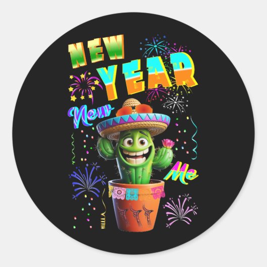 Sticker Rond Nouvel An (Devant)