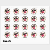Sticker Rond Nouvel An 2025 (Feuille)