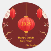 Sticker Rond Nouvel an chinois 2025 (Devant)