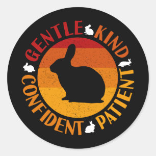 Sticker Rond Nouvel An chinois des Traits de lapin