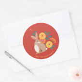 Sticker Rond Nouvel an lunaire de vacances lapin (Enveloppe)