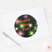 Sticker Rond Nouvel An Noir (Enveloppe)