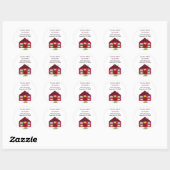 Sticker Rond Nouvelle adresse (Feuille)