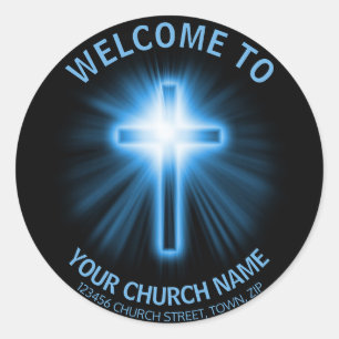 Sticker Rond Nouvelle adresse du membre de l'Église