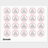 Sticker Rond Nouvelle adresse Red White Black Moving Faire-part (Feuille)