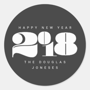 STICKER ROND NOUVELLE ANNÉE AUDACIEUSE