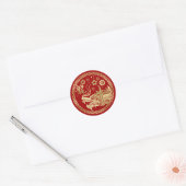 Sticker Rond Nouvelle année chinoise du Dragon 2024 (Enveloppe)