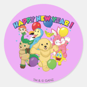 Sticker Rond Nouvelle année de Happpy