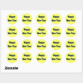 Sticker Rond nouvelle année heureuse (Feuille)