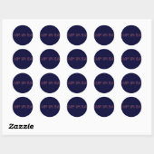 Sticker Rond nouvelle année heureuse (Feuille)