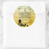 Sticker Rond Nouvelle auto-modification Éphésiens 4:22-24 Citat (Sac)