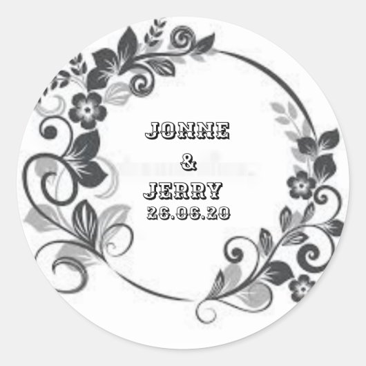 Sticker Rond Nouvelle conception classique d'autocollants ronds (Devant)