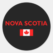 Sticker Rond Nouvelle-Écosse Canada Drapeau canadien Couleur fo (Devant)
