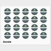 Sticker Rond Nouvelle-Écosse Tartan Plaid Cupcake Bakery Classi (Feuille)