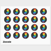 Sticker Rond nouvelle fierté jersey. (Feuille)