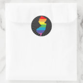 Sticker Rond nouvelle fierté jersey. (Sac)