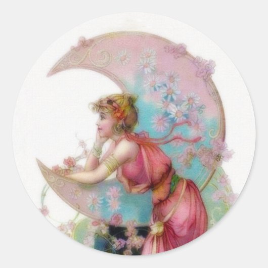 Sticker Rond Nouvelle lune (Devant)