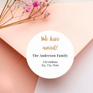 Sticker Rond Nouvelle maison nous avons déplacé nouvelle adress