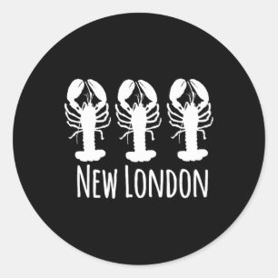 Sticker Rond Nouvelle navigation côtière de Londres pêche à la