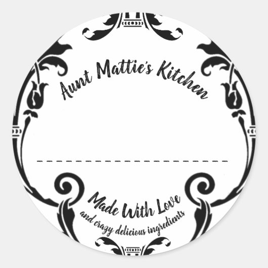 Sticker Rond Nouvelle-Orléans Grillwork Cuisine Baking (Devant)