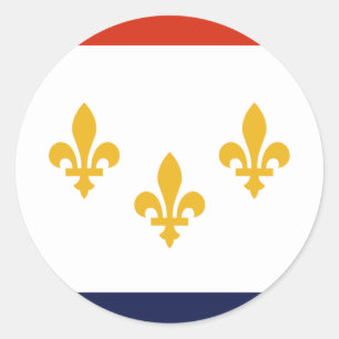 Sticker Rond Nouvelle-Orléans, Louisiane, États-Unis