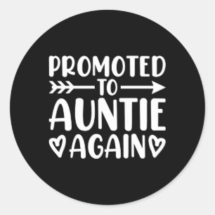Sticker Rond Nouvelle Tante À Être Pour Soeur Promue À Tante À