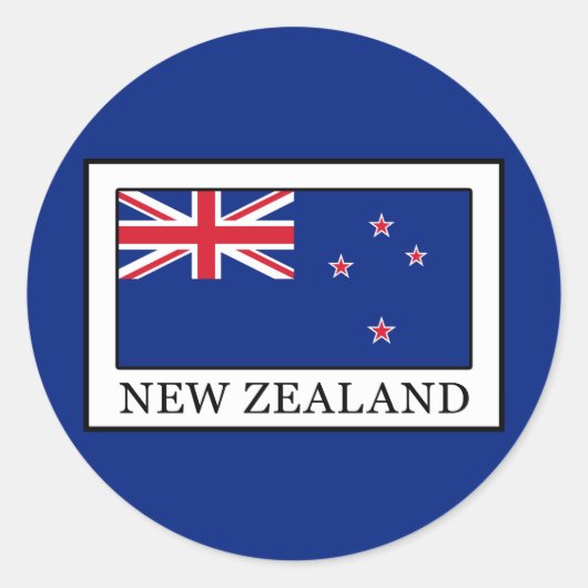 Sticker Rond Nouvelle-Zélande (Devant)