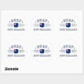 Sticker Rond Nouvelle-Zélande (Feuille)