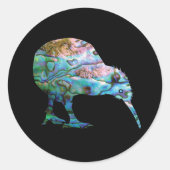 STICKER ROND NOUVELLE-ZÉLANDE CARTE PAUA (Devant)