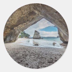 Sticker Rond Nouvelle-Zélande, île du Nord, péninsule de Coroma