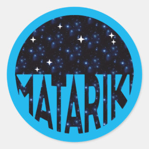 Sticker Rond Nouvelle-Zélande Sept Soeurs Maori MATARIKI 2b