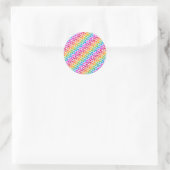Sticker Rond Nouvelles notes arc-en-ciel incroyables (Sac)