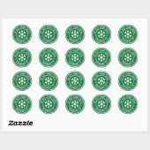 Sticker Rond N'Ouvre Pas Jusqu'Au Décembre 25 Green Christmas C (Feuille)