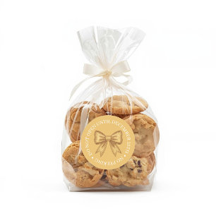 Sticker Rond N'Ouvrez Pas Avant Noël Or