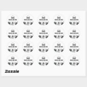 Sticker Rond NOVA Skull Bride or Die Til Death Enterrement de V (Feuille)