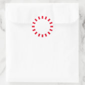 Sticker Rond Novelty Red et White Pepperment Candy (Sac)