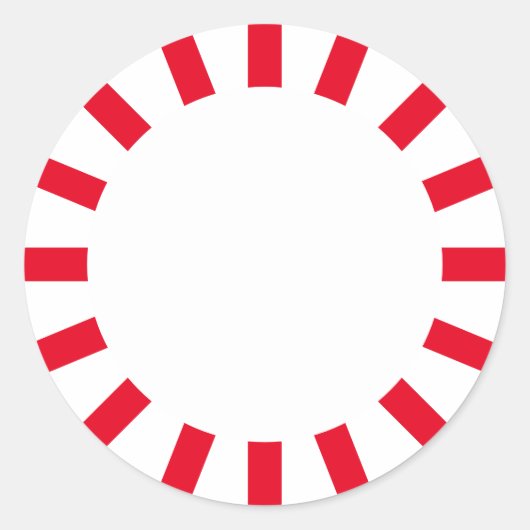 Sticker Rond Novelty Red et White Pepperment Candy (Devant)