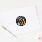 Sticker Rond Now I, 10 ans d'âge 10 Birthday (Enveloppe)