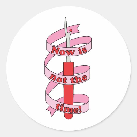 Sticker Rond "Now Is Not the Time" Cuivre et ruban (Devant)