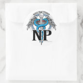 Sticker Rond NP Blue Caduceus (Sac)