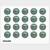 Sticker Rond NP des lacs Plitvice (Feuille)