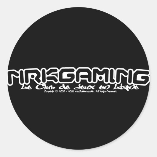 Sticker Rond nrkGaming CJL-2011WT (Devant)
