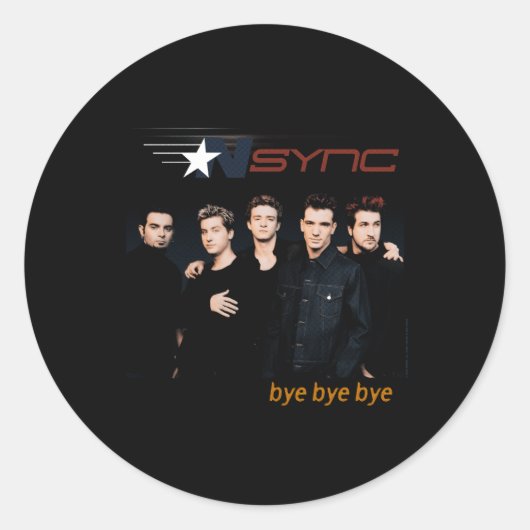 Sticker Rond Nsync Official Bye (Devant)