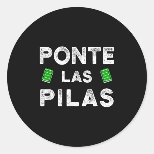 Sticker Rond Nte Las Las Funny Spanish Saying Motivational  (Devant)