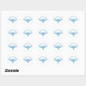 Sticker Rond Nuage de pluie (Feuille)