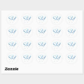 Sticker Rond Nuage de pluie (Feuille)