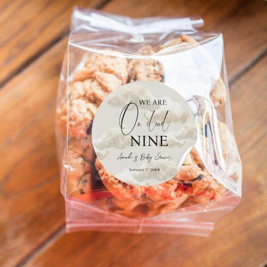 Sticker Rond Nuage Neuf Beige Genre Neutre Ciel Baby shower