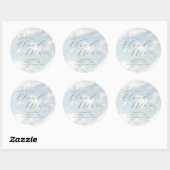 Sticker Rond Nuage Neuf Ciel Bleu Nuageux Mariage Moderne  (Feuille)