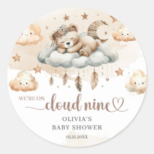 Sticker Rond Nuage neutre pour le genre neuf ours en peluche d'
